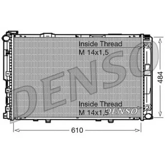 Radiateur, refroidissement du moteur DENSO DRM17039 pour MERCEDES-BENZ CLASSE E E 500 - 320cv
