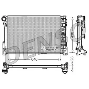 Radiateur, refroidissement du moteur DENSO DRM17043 pour MERCEDES-BENZ CLASSE C C 180 Kompressor - 156cv