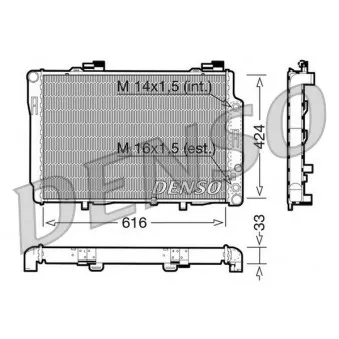 Radiateur, refroidissement du moteur DENSO DRM17071 pour MERCEDES-BENZ CLASSE C C 200 T - 136cv