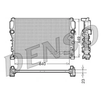 Radiateur, refroidissement du moteur DENSO DRM17090 pour MERCEDES-BENZ CLASSE E E 320 T CDI 4-matic - 224cv
