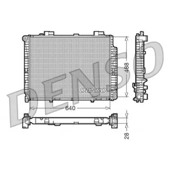 Radiateur, refroidissement du moteur DENSO DRM17101 pour MERCEDES-BENZ CLASSE E E 200 T Kompressor - 163cv