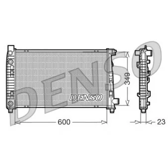 Radiateur, refroidissement du moteur DENSO DRM17102 pour MERCEDES-BENZ CLASSE A A 210 - 140cv