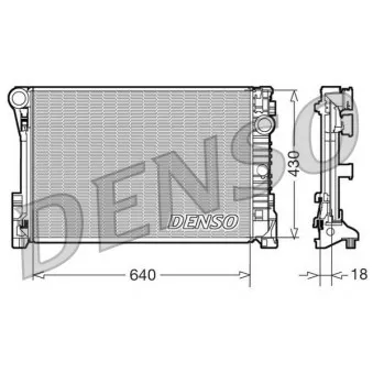 Radiateur, refroidissement du moteur DENSO DRM17111 pour MERCEDES-BENZ CLASSE E E 300 - 231cv