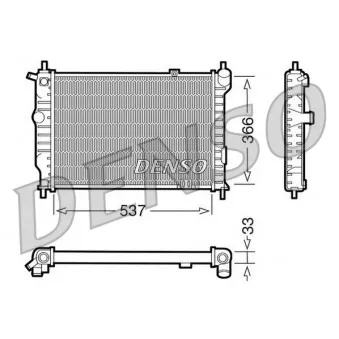 Radiateur, refroidissement du moteur DENSO DRM20010 pour OPEL ASTRA 1.6 i 16V - 100cv