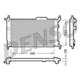 Radiateur, refroidissement du moteur DENSO DRM20015 pour OPEL ASTRA 2.0 i 16V - 136cv