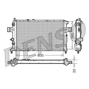Radiateur, refroidissement du moteur DENSO DRM20017 pour OPEL ASTRA 2.2 16V - 147cv