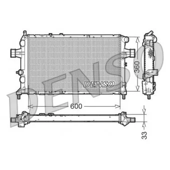 Radiateur, refroidissement du moteur DENSO DRM20018 pour OPEL ASTRA 2.2 DTI - 117cv