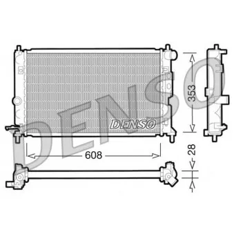 Radiateur, refroidissement du moteur DENSO DRM20027 pour OPEL VECTRA 2.0 DI 16V - 82cv