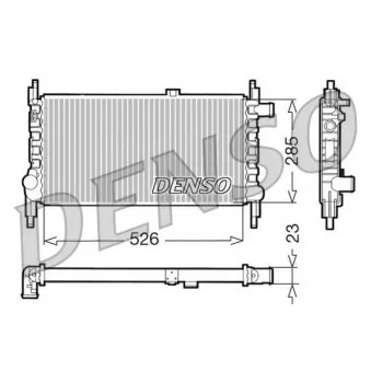 Radiateur, refroidissement du moteur DENSO DRM20035 pour OPEL CORSA 1.3 - 60cv