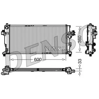 Radiateur, refroidissement du moteur DENSO DRM20039 pour OPEL CORSA 1.7 DI - 65cv