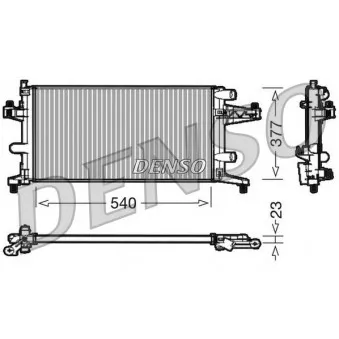 Radiateur, refroidissement du moteur DENSO DRM20040 pour OPEL CORSA 1.4 - 90cv