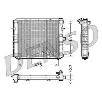 Radiateur, refroidissement du moteur DENSO DRM20074