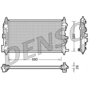 Radiateur, refroidissement du moteur DENSO DRM20078 pour OPEL ASTRA 1.7 CDTI - 125cv