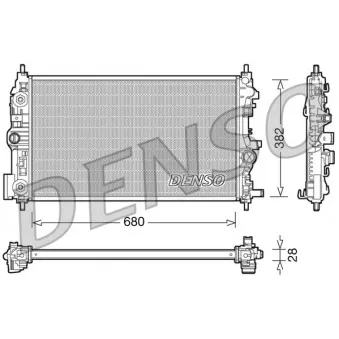 Radiateur, refroidissement du moteur DENSO DRM20079 pour OPEL ASTRA 1.7 CDTI - 125cv