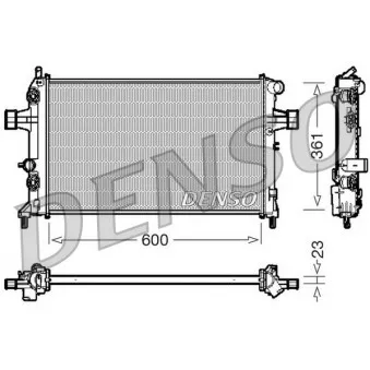Radiateur, refroidissement du moteur DENSO DRM20086 pour OPEL ASTRA 1.6 - 103cv