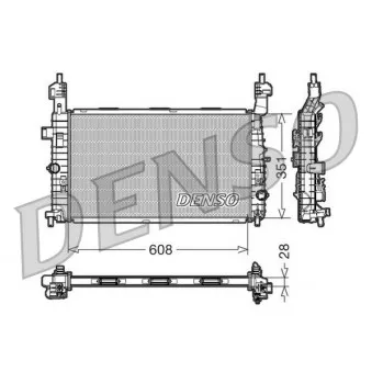 Radiateur, refroidissement du moteur DENSO DRM20091 pour OPEL MERIVA 1.7 CDTI - 125cv