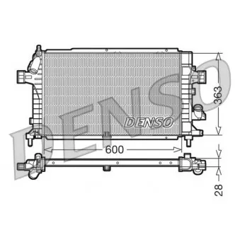 Radiateur, refroidissement du moteur DENSO DRM20100 pour OPEL ASTRA 1.3 CDTI - 90cv