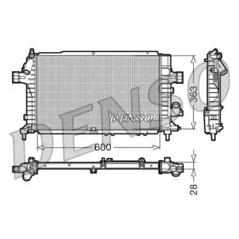 Radiateur, refroidissement du moteur DENSO DRM20104 pour OPEL ASTRA 1.7 CDTI - 125cv