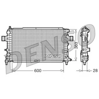 Radiateur, refroidissement du moteur DENSO DRM20105 pour OPEL ZAFIRA 2.2 - 150cv