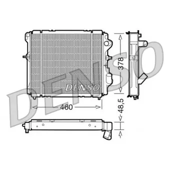 Radiateur, refroidissement du moteur DENSO DRM23007 pour RENAULT CLIO 1.9 D - 65cv