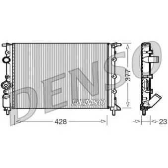Radiateur, refroidissement du moteur DENSO DRM23008 pour RENAULT MEGANE 1.6 e - 90cv