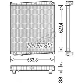 Radiateur, refroidissement du moteur DENSO DRM23047