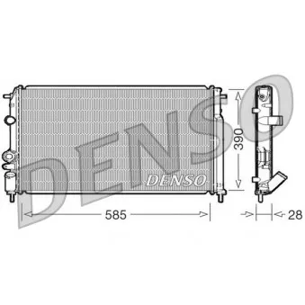 Radiateur, refroidissement du moteur DENSO DRM23052 pour RENAULT SCENIC 1.9 DTI - 80cv