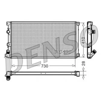 Radiateur, refroidissement du moteur DENSO DRM23090 pour RENAULT LAGUNA 1.9 DCI - 130cv