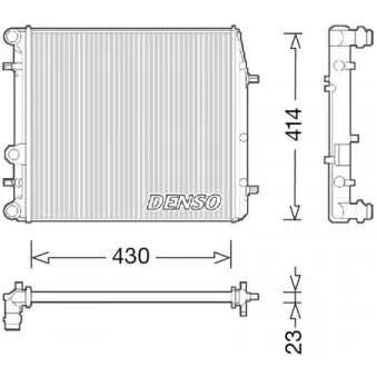 Radiateur, refroidissement du moteur DENSO DRM27006 pour VOLKSWAGEN POLO 1.9 TDI - 101cv