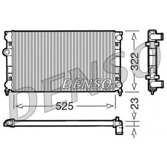 Radiateur, refroidissement du moteur DENSO DRM32006 pour VOLKSWAGEN GOLF 2.0 - 115cv