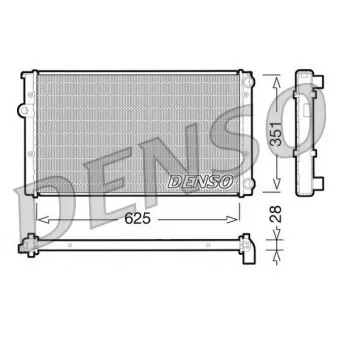 Radiateur, refroidissement du moteur DENSO DRM32009 pour VOLKSWAGEN GOLF 1.6 - 101cv