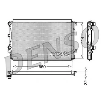 Radiateur, refroidissement du moteur DENSO OEM BSG 90-520-007