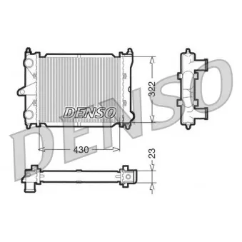 Radiateur, refroidissement du moteur DENSO DRM32033 pour VOLKSWAGEN POLO 1.3 G40 - 113cv