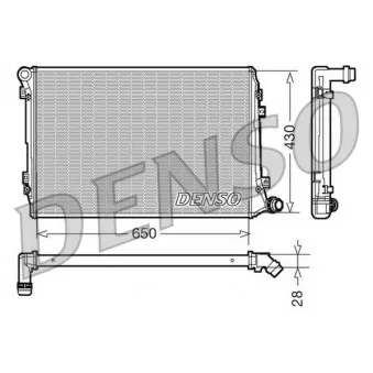 Radiateur, refroidissement du moteur DENSO DRM32037 pour AUDI A3 2.0 TDI - 170cv