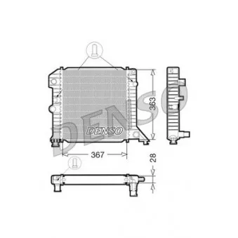 Radiateur, refroidissement du moteur DENSO DRM33020