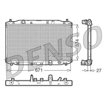 Radiateur, refroidissement du moteur DENSO DRM40006