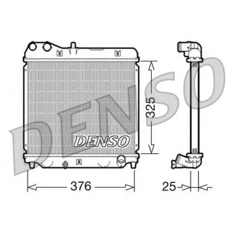 Radiateur, refroidissement du moteur DENSO DRM40015