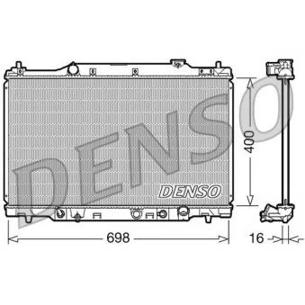 Radiateur, refroidissement du moteur DENSO DRM40017