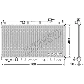 Radiateur, refroidissement du moteur DENSO DRM40038