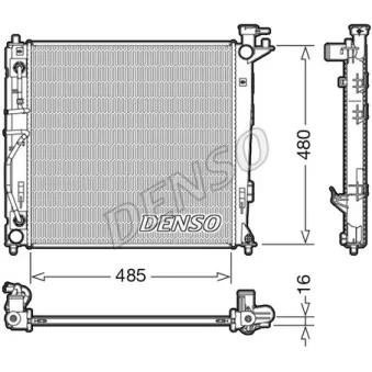 Radiateur, refroidissement du moteur DENSO DRM41007