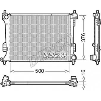 Radiateur, refroidissement du moteur DENSO DRM41010