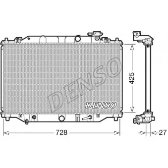Radiateur, refroidissement du moteur DENSO DRM44041