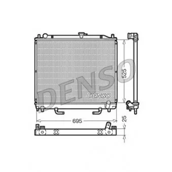 Radiateur, refroidissement du moteur DENSO DRM45015