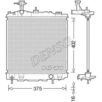 Radiateur, refroidissement du moteur DENSO DRM45041