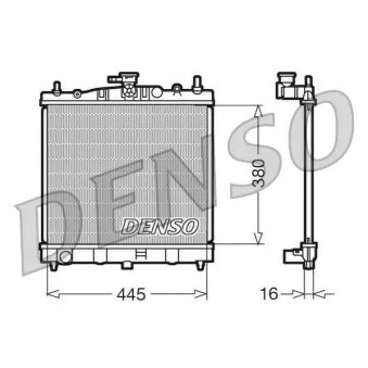 Radiateur, refroidissement du moteur DENSO DRM46002 pour RENAULT CLIO 1.6 16V - 112cv