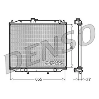 Radiateur, refroidissement du moteur DENSO DRM46020