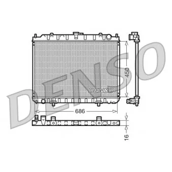 Radiateur, refroidissement du moteur DENSO DRM46023