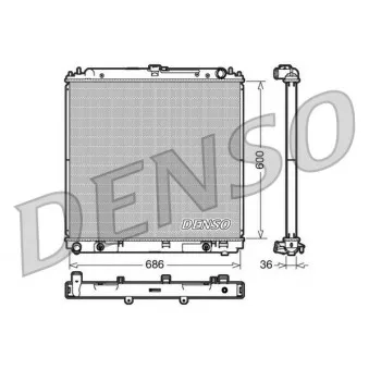 Radiateur, refroidissement du moteur DENSO DRM46032