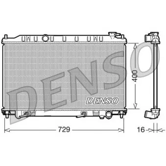 Radiateur, refroidissement du moteur DENSO DRM46033