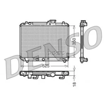 Radiateur, refroidissement du moteur DENSO DRM47002